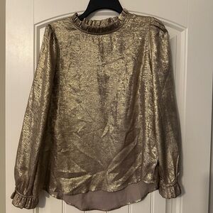 JODIFL Metallic Gold Blouse
